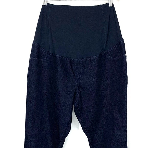Isabel Maternity Jeggings With Pockets Dark Wash Blue Navy Nwot Size 18/34R Nwot - Picture 2 of 15